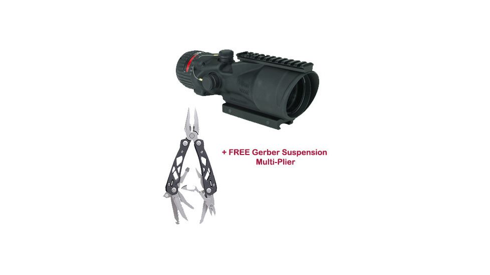 Trijicon ACOG 6x48 Machine Gun Rifle Scopes w/ Red Chevron BAC includes TA75 Adapter and Trijicon RedDot with FREE Gerber Suspension Multi-Plier