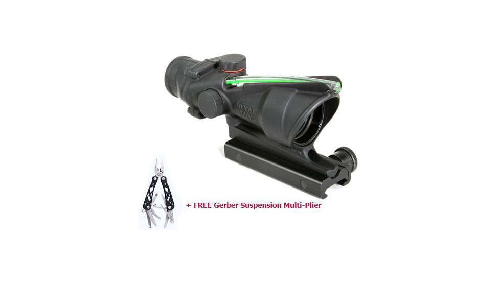Trijicon ACOG TA31 4x32 Scope, Dual Illuminated Green Doughnut Reticle BAC, Gerber Multi-Plier 1471