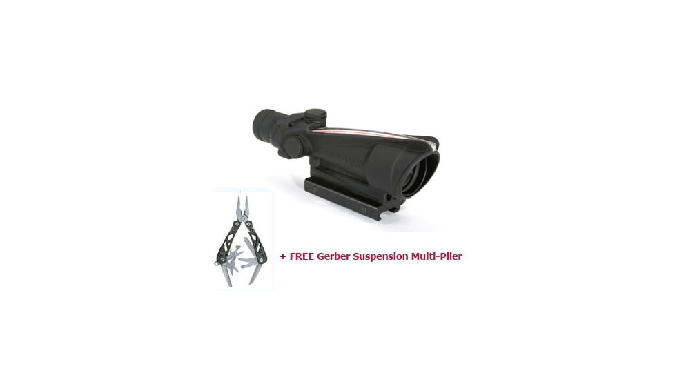 Trijicon ACOG 3.5x35 Dual Ill Rifle Scope w/Mount &amp; FREE Multiplier, Red Horseshoe M249 MG Reticle