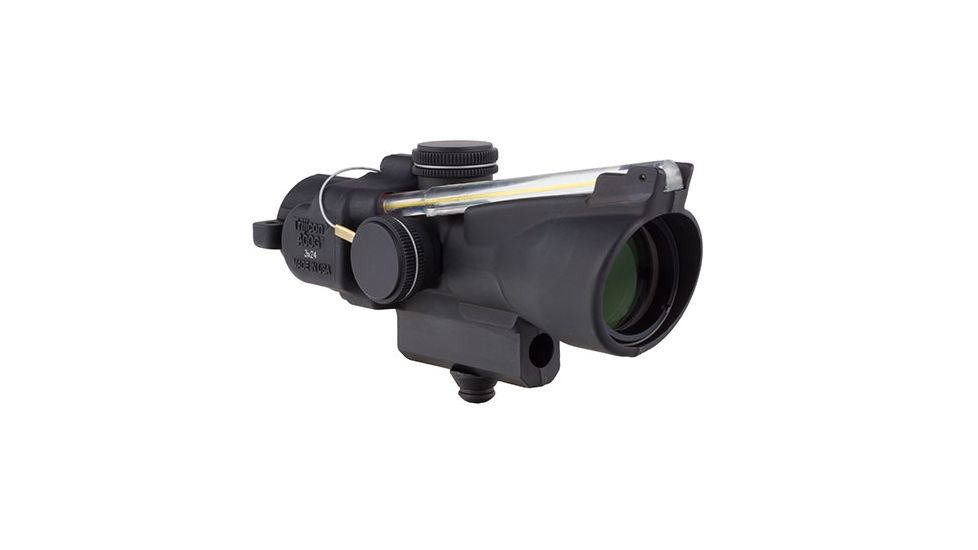 Trijicon 3x24 Compact ACOG Scope, Dual Illuminated Amber Horseshoe/Dot .223/55gr. Ballistic Reticle w/ M16 Carry Handle Base and Mounting Screw 400227