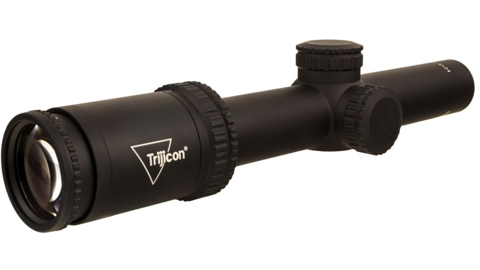 Trijicon Ascent AT424 1-4x24mm Rifle Scope, 30 mm Tube, Second Focal Plane, Black, Non-Illuminated BDC Target Hold Reticle, MOA Adjustment, 2800001