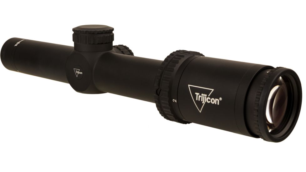 Trijicon Ascent AT424 1-4x24mm Rifle Scope, 30 mm Tube, Second Focal Plane, Black, Non-Illuminated BDC Target Hold Reticle, MOA Adjustment, 2800001
