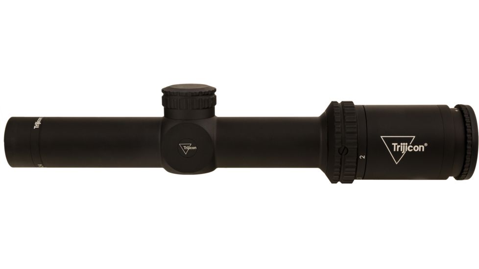 Trijicon Ascent AT424 1-4x24mm Rifle Scope, 30 mm Tube, Second Focal Plane, Black, Non-Illuminated BDC Target Hold Reticle, MOA Adjustment, 2800001