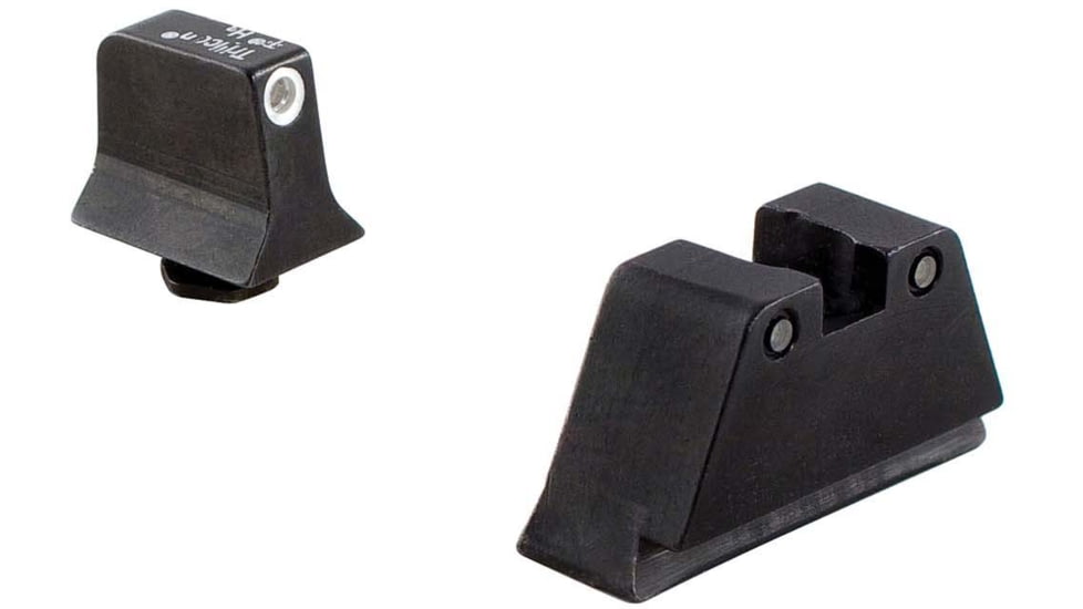 Trijicon Bright &amp; Tough Suppressor Sights - Glock Standard Frames, Glock 17-45, White-Green Front/Black-Yellow Rear Reticle Color, GL201-C-600660