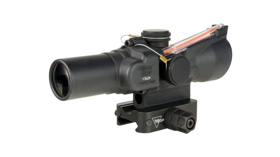 Trijicon Compact Dual Illuminated ACOG Scope, 1.5x24 mm, Red, Crosshair Reticle, Matte Black, 400337