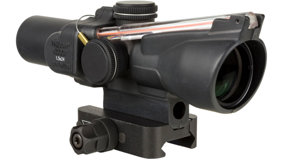 Trijicon Compact Dual Illuminated ACOG Scope, 1.5x24 mm, Red, Crosshair Reticle, Matte Black, 400337