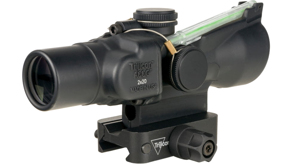 Trijicon Compact Dual Illuminated ACOG Scope, 2x20mm, Green, Crosshair Reticle, Matte Black, 400341