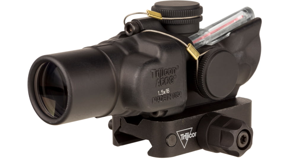Trijicon Compact Dual Illuminated Low Height Q-LOC ACOG Scope, 1.5x16S, Red, Circle Dot Reticle, Matte Black, 400331
