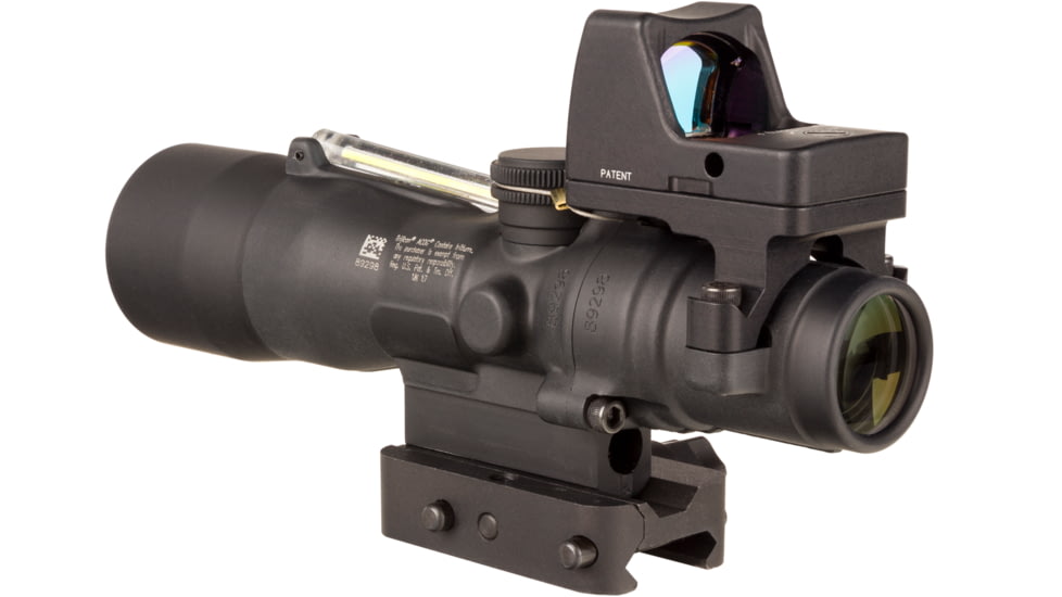 Trijicon Compact Dual Illuminated Q-LOC ACOG/RMR Scope, 3x30 mm, Amber, Horseshoe Dot Reticle, Matte Black, 400395