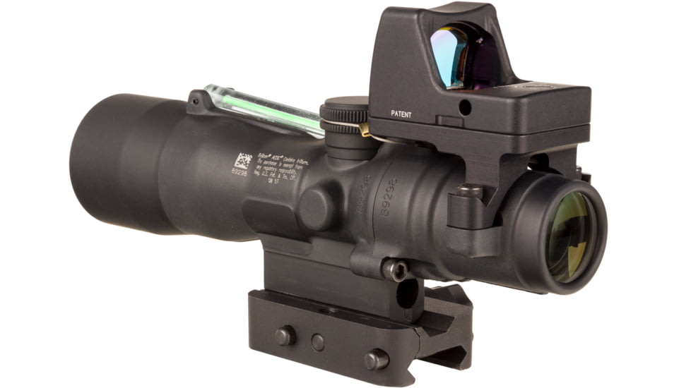 Trijicon Compact Dual Illuminated Q-LOC ACOG/RMR Scope, 3x30 mm, Green, Horseshoe Dot Reticle, Matte Black, 400394