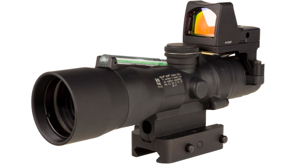 Trijicon Compact Dual Illuminated Q-LOC ACOG/RMR Scope, 3x30 mm, Green, Horseshoe Dot Reticle, Matte Black, 400394