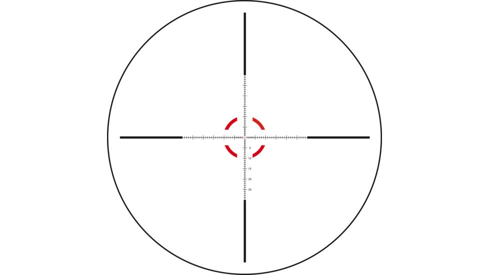 Trijicon Credo CR624 1-6x24mm Rifle Scope, 30 mm Tube, First Focal Plane, Black, Red MRAD Segmented Circle Reticle, Mil Rad Adjustment, 2900023