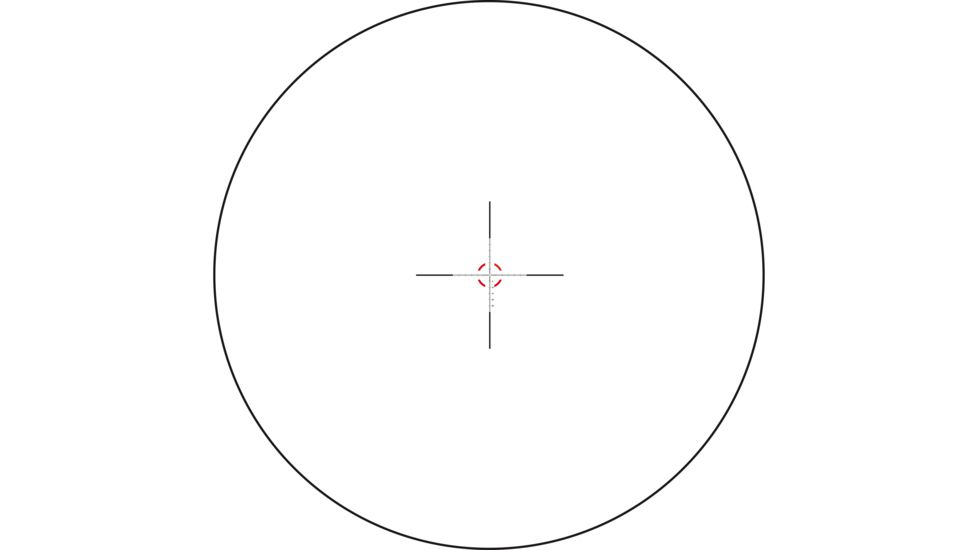 Trijicon Credo CR624 1-6x24mm Rifle Scope, 30 mm Tube, First Focal Plane, Black, Red MRAD Segmented Circle Reticle, Mil Rad Adjustment, 2900023