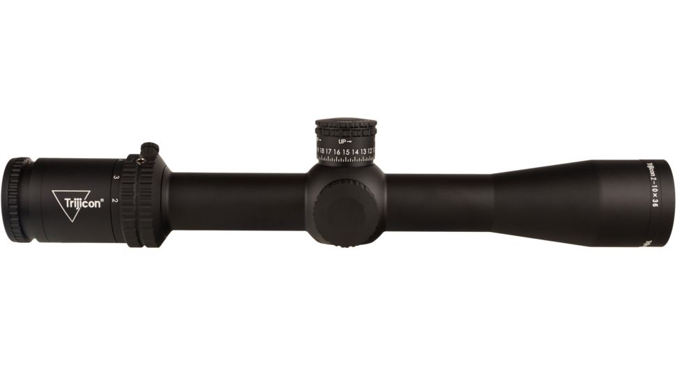 Trijicon Credo CR1036 2-10x36mm Rifle Scope, 30 mm Tube, First Focal Plane, Black, Red MOA Precision Tree Reticle, MOA Adjustment, 2900037