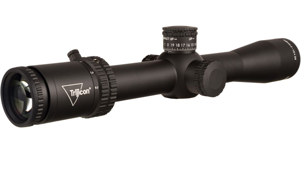 Trijicon Credo CR1036 2-10x36mm Rifle Scope, 30 mm Tube, First Focal Plane, Black, Red MOA Precision Tree Reticle, MOA Adjustment, 2900037