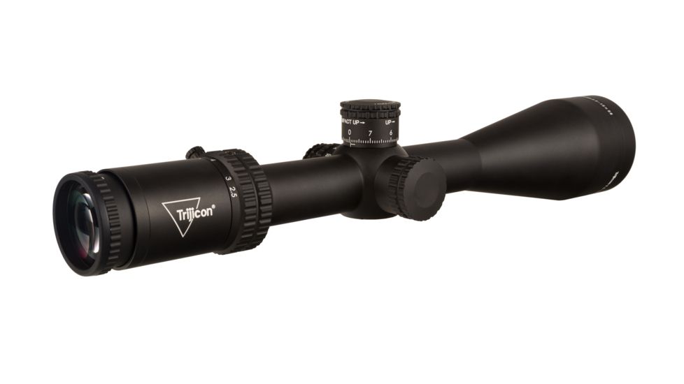Trijicon Credo CR1556 Rifle Scope, 2.5-15x 56 mm Objective, 30 mm Tube, Second Focal Plane Illuminated Red MRAD Center Dot Reticle, Matte, Black, 2900036