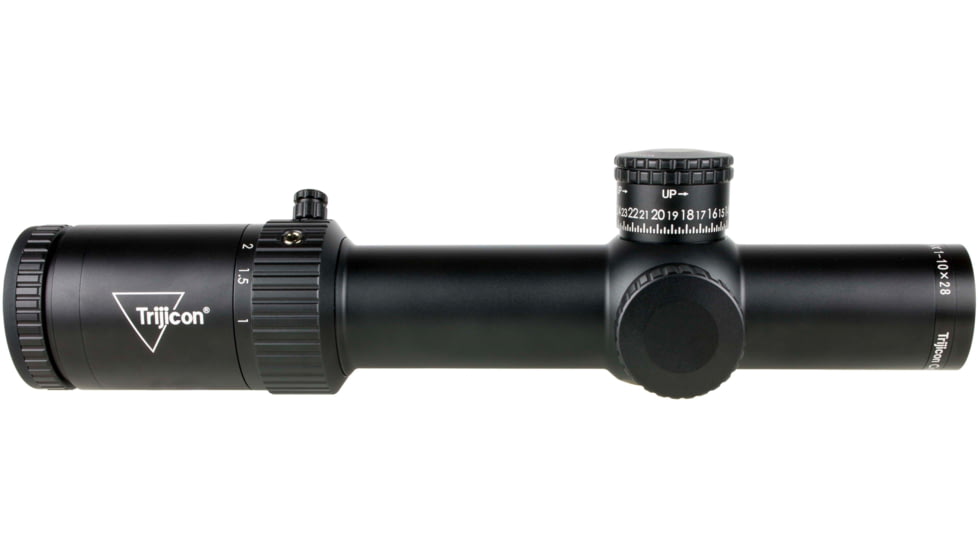 Trijicon Credo HX Riflescope, 1-10x28mm, 34mm Tube, First Focal Plane, Red/Green MOA Segmented Circle Enhanced Reticle, Exposed Elevation Adjuster w/Return to Zero Feature, Black, 2900049