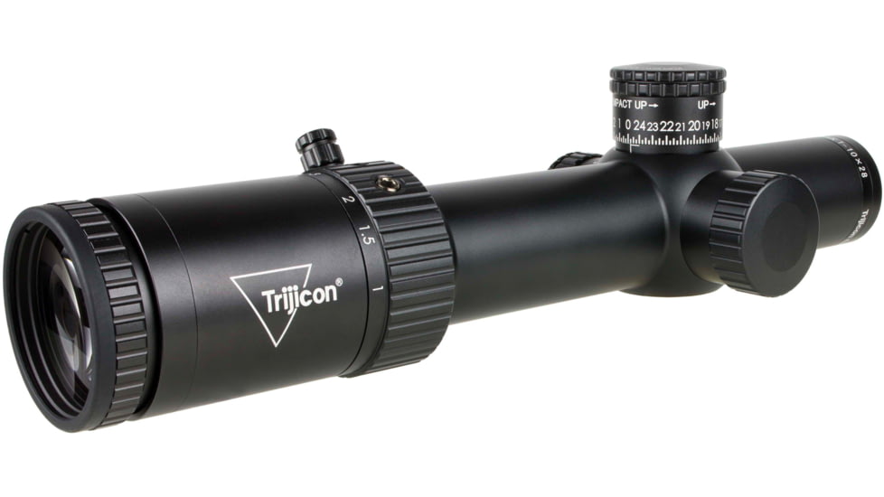Trijicon Credo HX Riflescope, 1-10x28mm, 34mm Tube, First Focal Plane, Red/Green MOA Segmented Circle Enhanced Reticle, Exposed Elevation Adjuster w/Return to Zero Feature, Black, 2900049
