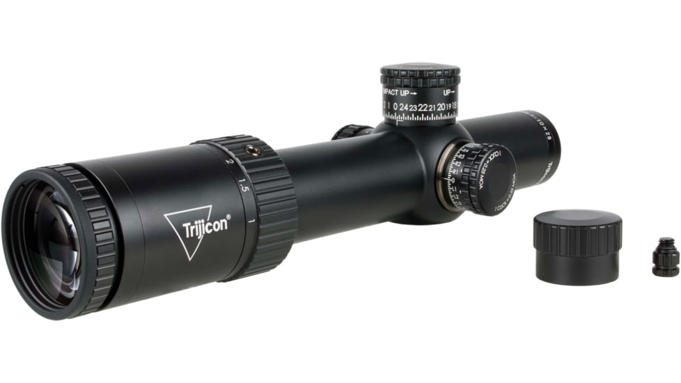 Trijicon Credo HX Riflescope, 1-10x28mm, 34mm Tube, First Focal Plane, Red/Green MOA Segmented Circle Enhanced Reticle, Exposed Elevation Adjuster w/Return to Zero Feature, Black, 2900049