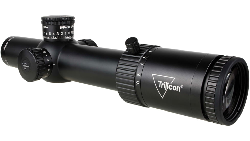 Trijicon Credo HX Riflescope, 1-10x28mm, 34mm Tube, First Focal Plane, Red/Green MOA Segmented Circle Enhanced Reticle, Exposed Elevation Adjuster w/Return to Zero Feature, Black, 2900049