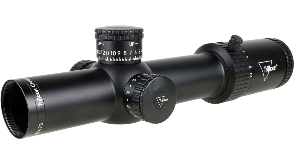 Trijicon Credo HX Riflescope, 1-10x28mm, 34mm Tube, First Focal Plane, Red/Green MOA Segmented Circle Enhanced Reticle, Exposed Elevation Adjuster w/Return to Zero Feature, Black, 2900049