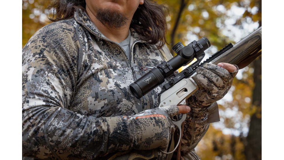 Trijicon Credo HX Riflescope, 1-10x28mm, 34mm Tube, First Focal Plane, Red/Green MOA Segmented Circle Enhanced Reticle, Exposed Elevation Adjuster w/Return to Zero Feature, Black, 2900049