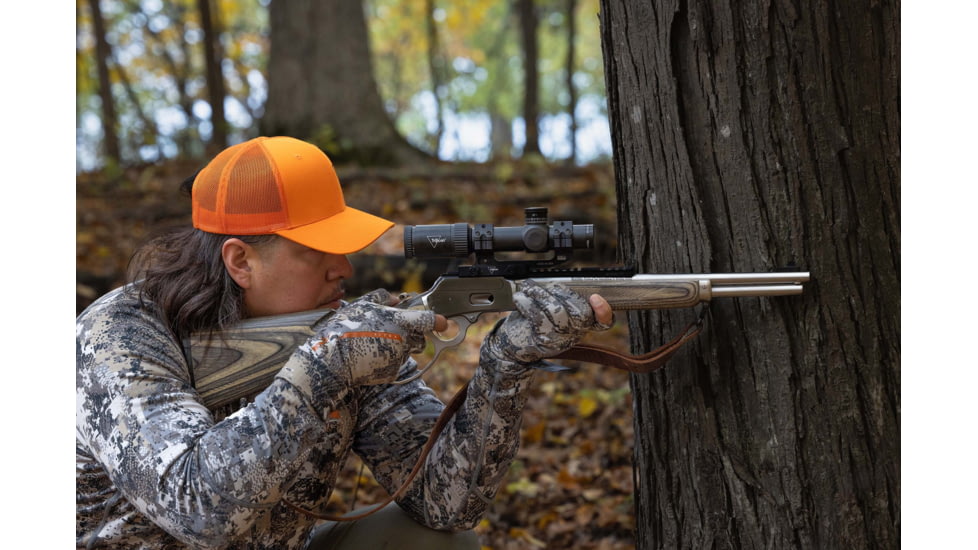 Trijicon Credo HX Riflescope, 1-10x28mm, 34mm Tube, First Focal Plane, Red/Green MOA Segmented Circle Enhanced Reticle, Exposed Elevation Adjuster w/Return to Zero Feature, Black, 2900049