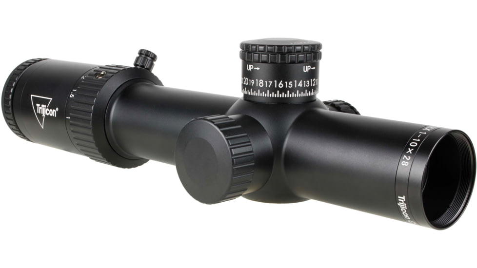 Trijicon Credo HX Riflescope, 1-10x28mm, 34mm Tube, First Focal Plane, Red/Green MOA Segmented Circle Enhanced Reticle, Exposed Elevation Adjuster w/Return to Zero Feature, Black, 2900049