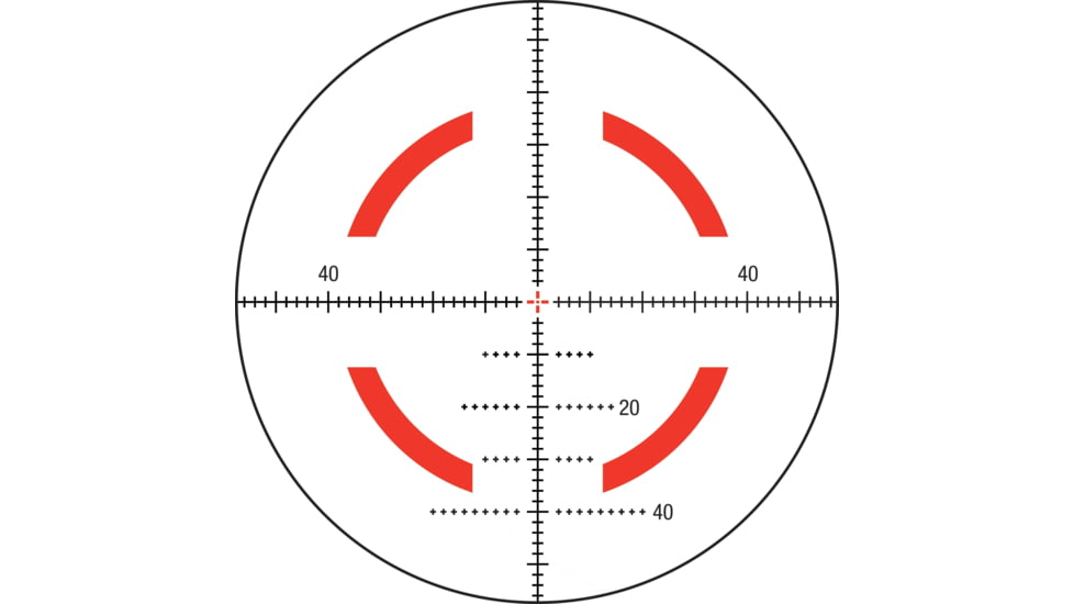 Trijicon Credo HX Riflescope, 1-10x28mm, 34mm Tube, First Focal Plane, Red/Green MOA Segmented Circle Enhanced Reticle, Exposed Elevation Adjuster w/Return to Zero Feature, Black, 2900049