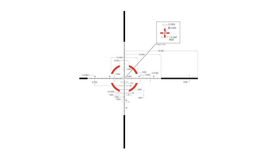 Trijicon Credo HX Riflescope, 1-10x28mm, 34mm Tube, First Focal Plane, Red/Green MOA Segmented Circle Enhanced Reticle, Exposed Elevation Adjuster w/Return to Zero Feature, Black, 2900049