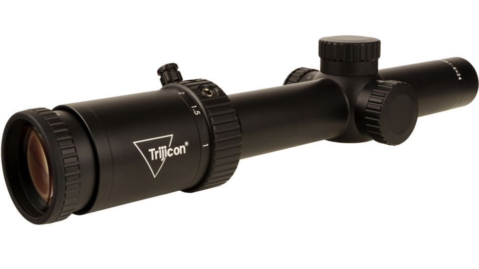 Trijicon Credo HX CRHX624 1-6x24mm Rifle Scope, 30 mm Tube, First Focal Plane, Black, Red MOA Segmented Circle Reticle, MOA Adjustment, 2900021