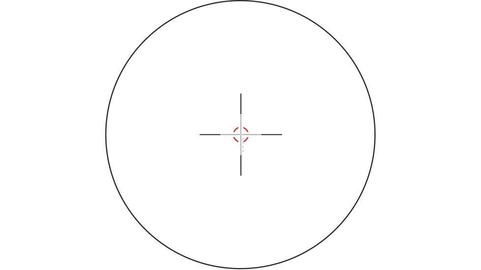 Trijicon Credo HX CRHX624 1-6x24mm Rifle Scope, 30 mm Tube, First Focal Plane, Black, Red MOA Segmented Circle Reticle, MOA Adjustment, w/ TRYBE Optics Enhancer, CRHX624-C-2900021-KIT1