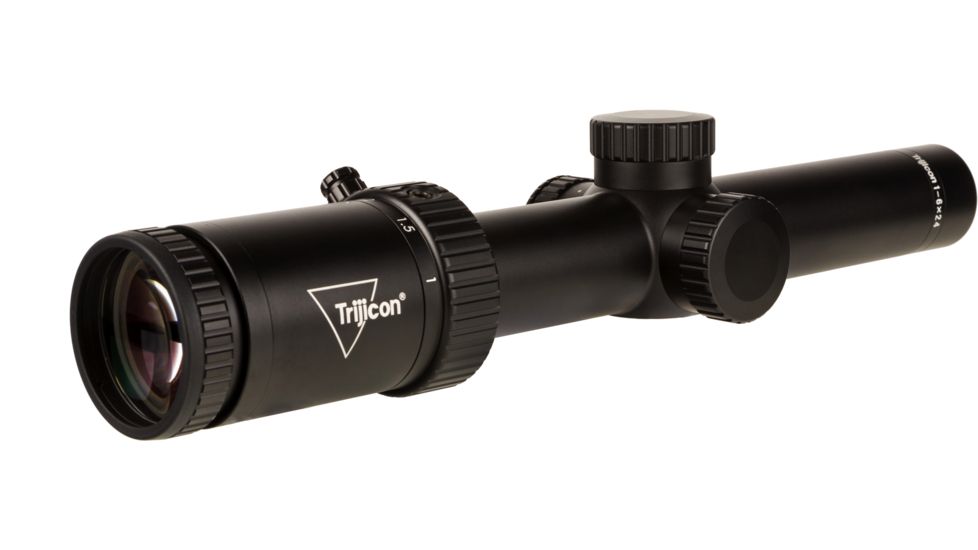 Trijicon Credo HX CRHX624 1-6x24mm Rifle Scope, 30 mm Tube, Second Focal Plane, Black, Red BDC Hunter .223 Reticle, MOA Adjustment, 2900020