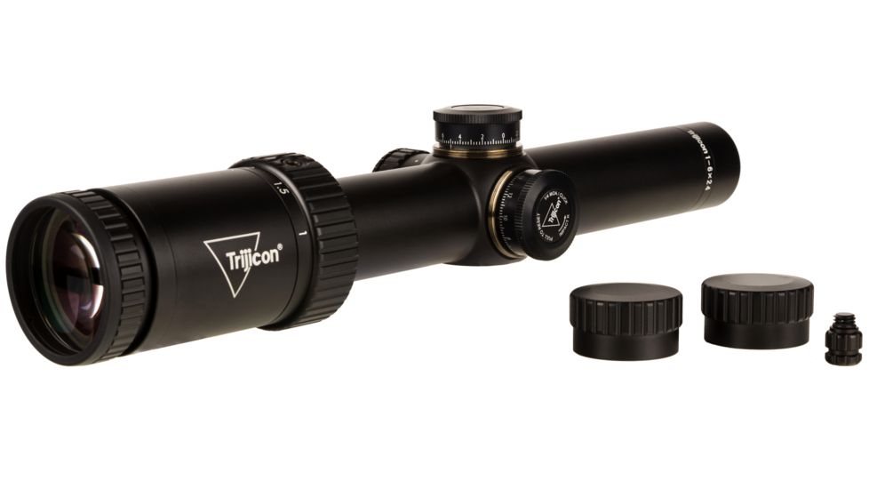 Trijicon Credo HX CRHX624 1-6x24mm Rifle Scope, 30 mm Tube, Second Focal Plane, Black, Red BDC Hunter .223 Reticle, MOA Adjustment, 2900020