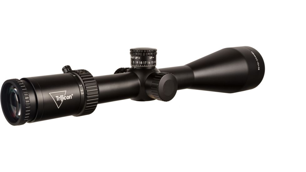Trijicon Credo HX CRHX1556 2.5-15x56mm Rifle Scope, 30 mm Tube, Second Focal Plane, Black, Red MOA Center Dot Reticle, MOA Adjustment, 2900035