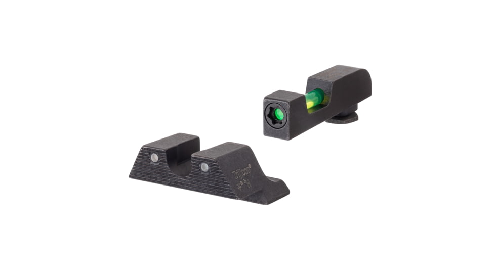 Trijicon DI Night Sight Set, Dual-Illuminated, U-Notch, Tritium Green Front Color/ Rear Color, Large Frame Glock Models, 601104