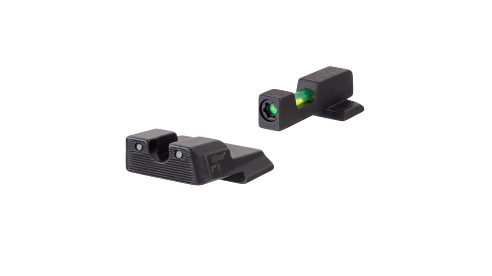 Trijicon DI Night Sight Set, Dual-Illuminated, U-Notch, Tritium Green Front Color/ Rear Color, Smith &amp; Wesson M&amp;P Shield .40, .45, &amp; 9mm, 601110