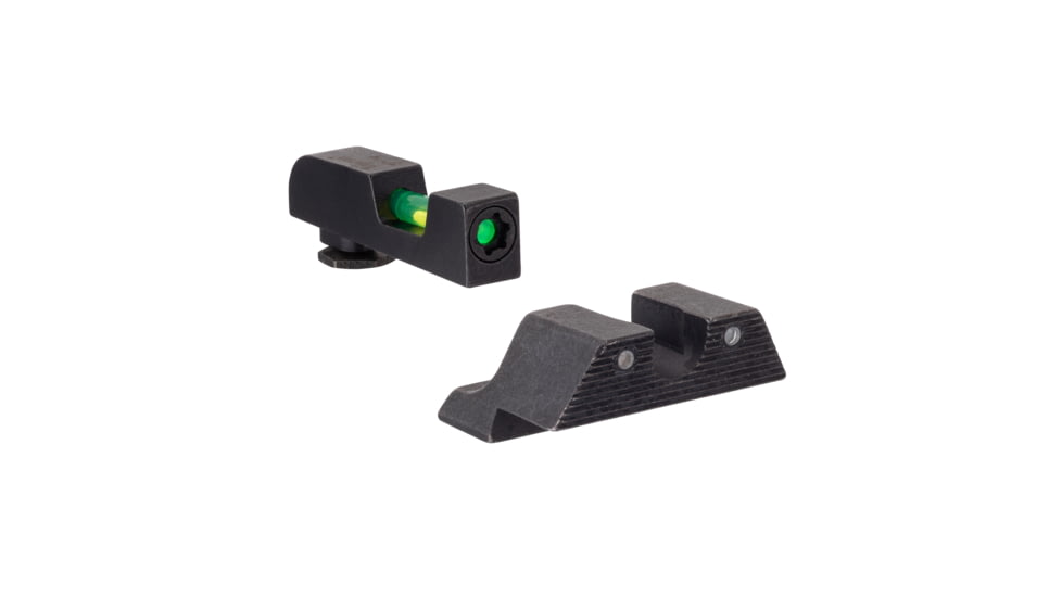 Trijicon DI Night Sight Set, Dual-Illuminated, U-Notch, Tritium Green Front Color/ Rear Color, Standard Frame Glock Models, 601102
