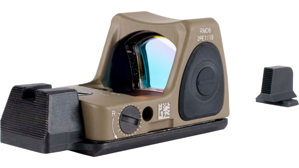 Trijicon Dual Defense RMR Type 2 1x Reflex Red Dot Sight w/ M17/18 Mount, No Tritium, 1x, 3.25 MOA Reticle, FDE, RM06-C-700815