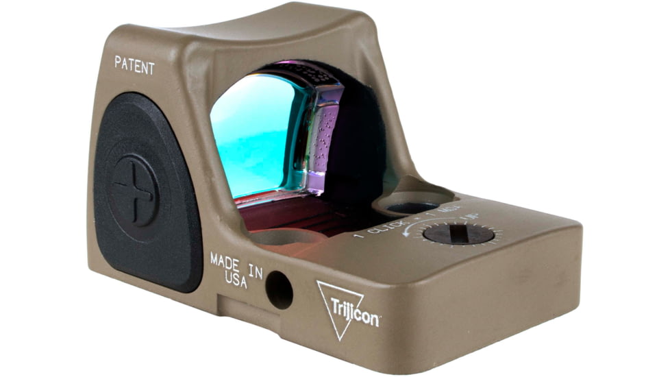 Trijicon Dual Defense RMR Type 2 1x Reflex Red Dot Sight w/ M17/18 Mount, No Tritium, 1x, 3.25 MOA Reticle, FDE, RM06-C-700815