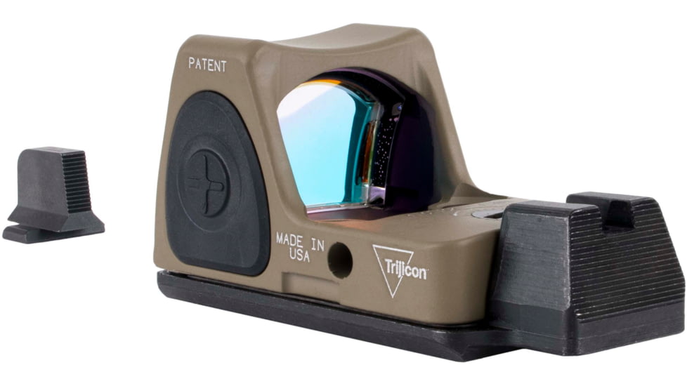Trijicon Dual Defense RMR Type 2 1x Reflex Red Dot Sight w/ M17/18 Mount, No Tritium, 1x, 3.25 MOA Reticle, FDE, RM06-C-700815