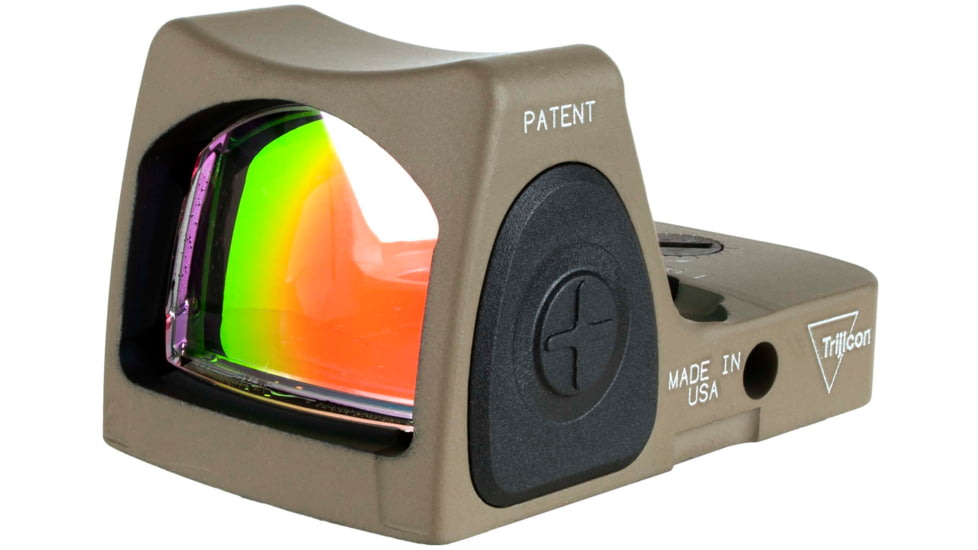 Trijicon Dual Defense RMR Type 2 1x Reflex Red Dot Sight w/ M17/18 Mount, No Tritium, 1x, 3.25 MOA Reticle, FDE, RM06-C-700815