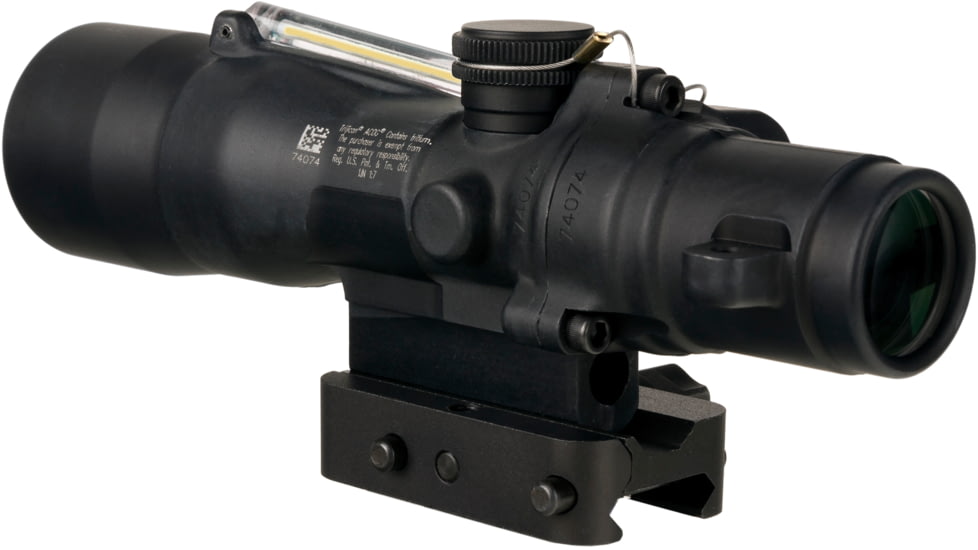 Trijicon Dual Illuminated Compact ACOG Scope, 3x30 mm, .223/62gr. Amber, Chevron Reticle, Matte Black, 400363