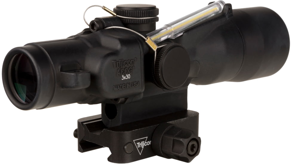 Trijicon Dual Illuminated Compact ACOG Scope, 3x30 mm, .223/62gr. Amber, Chevron Reticle, Matte Black, 400363