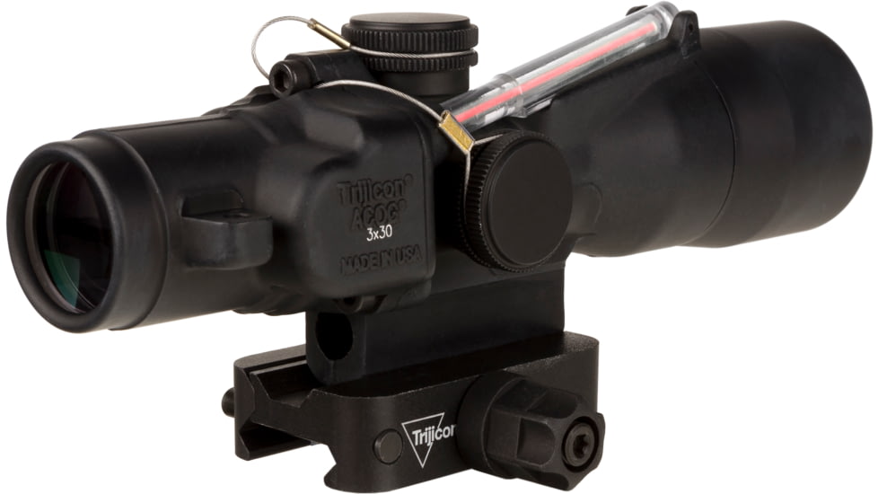 Trijicon Dual Illuminated Compact ACOG Scope, 3x30 mm, 5.56x45mm/62gr. Red, Horseshoe Dot Reticle, Matte Black, 400380