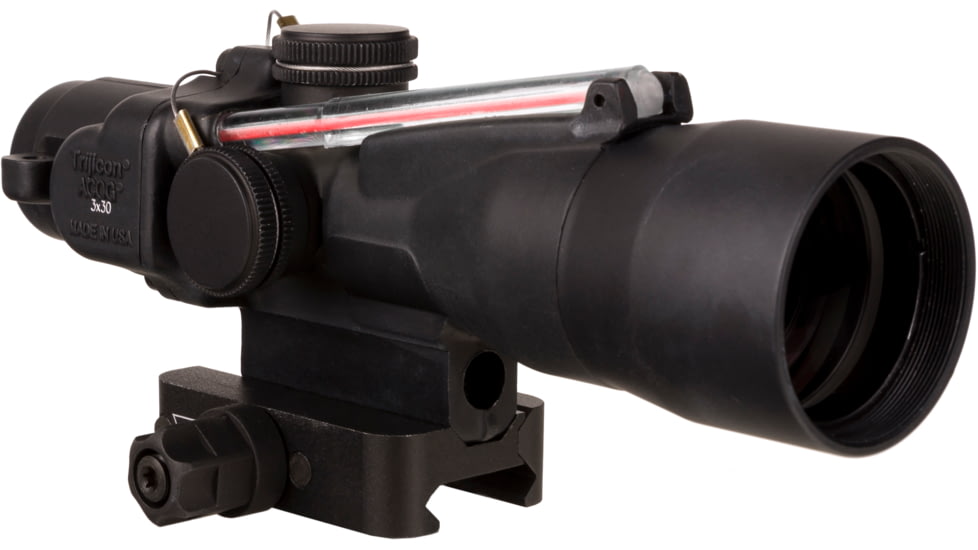 Trijicon Dual Illuminated Compact ACOG Scope, 3x30 mm, 5.56x45mm/62gr. Red, Horseshoe Dot Reticle, Matte Black, 400380