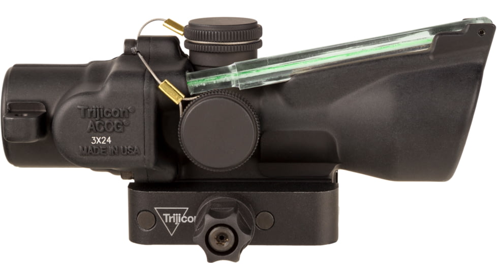 Trijicon Dual Illuminated Low Height Compact ACOG Scope, 3x24 mm, Green, .223/55gr. Crosshair Reticle, Matte Black, 400353