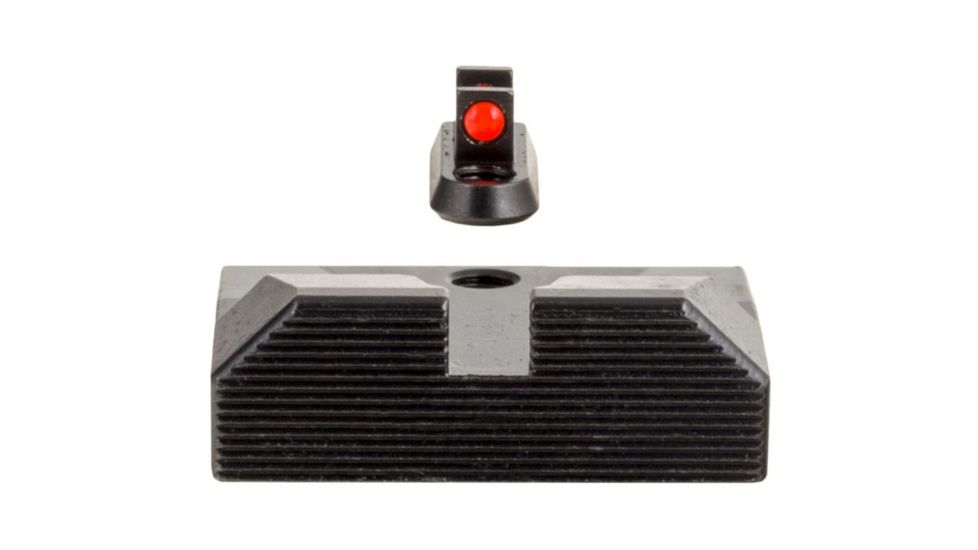 Trijicon Fiber Optic Pistol Front/Rear Sight Set, Red Fiber Stick, CZ P-10/P-10C, Black, 601065