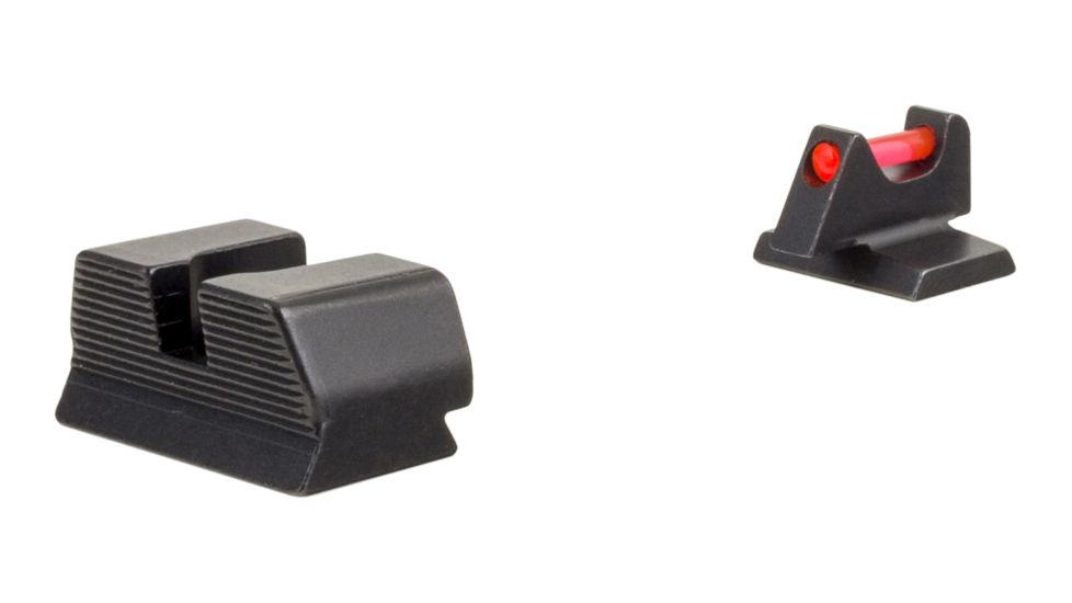 Trijicon Fiber Optic Pistol Front/Rear Sight Set, Red Fiber Stick, FNS-40/FNX-40/FNP-40, Black, 601068
