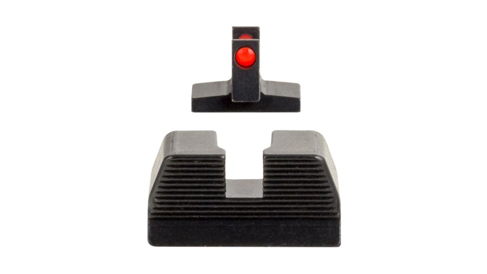 Trijicon Fiber Optic Pistol Front/Rear Sight Set, Red Fiber Stick, FNS-40/FNX-40/FNP-40, Black, 601068